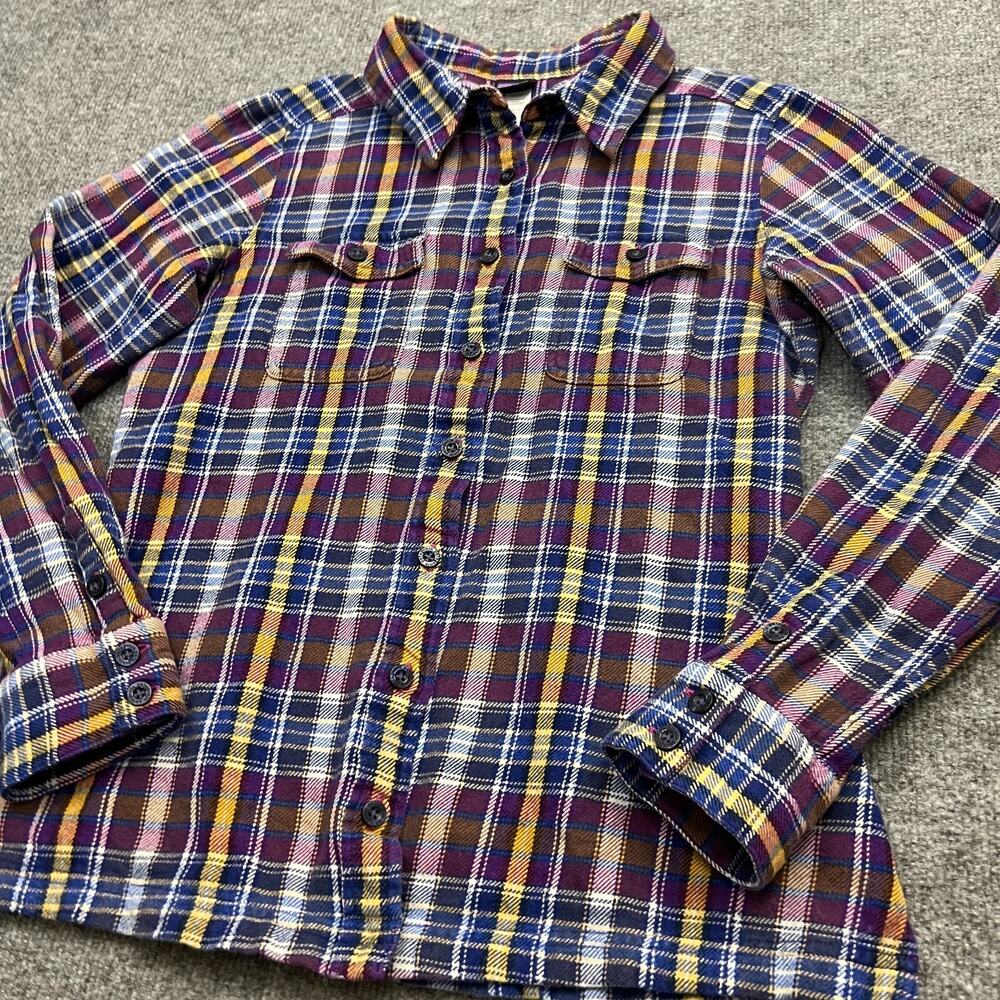 Patagonia Flannel Shirt Womens 6 Multicolor Plaid Long Sleeve Classic Button Up - Picture 3 of 10